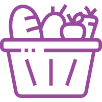 Food basket icon