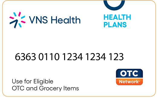 Tarjeta para OTC de VNS Health EasyCare Plus y VNS Health Total
