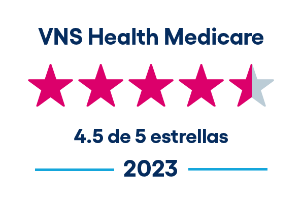 2023 VNS Health Medicare 4.5 stars out of 5 stars