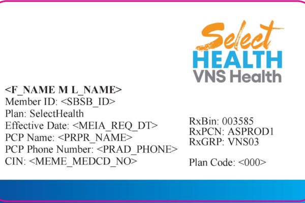 SelectHealth Member ID Card